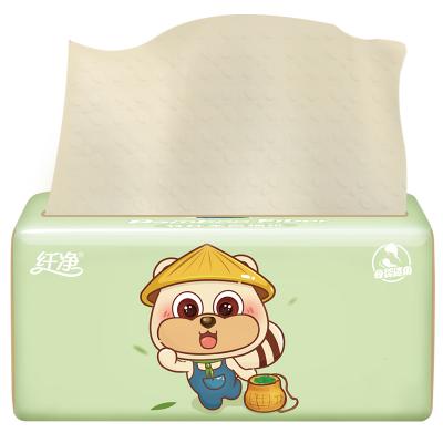 Natural bamboo soft facial tissue paper